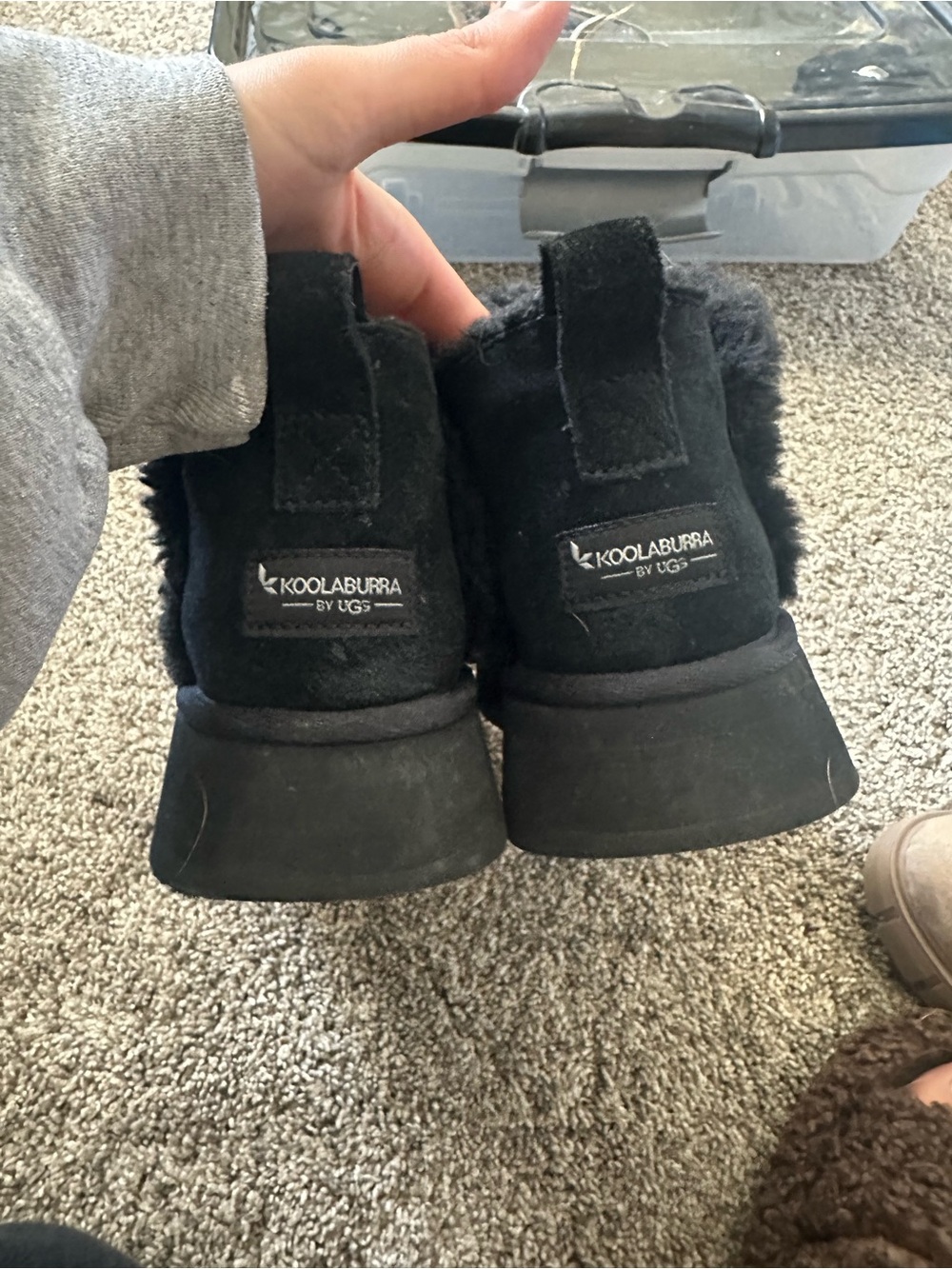Koolaburra Black Shearling-Lined Ankle Booties